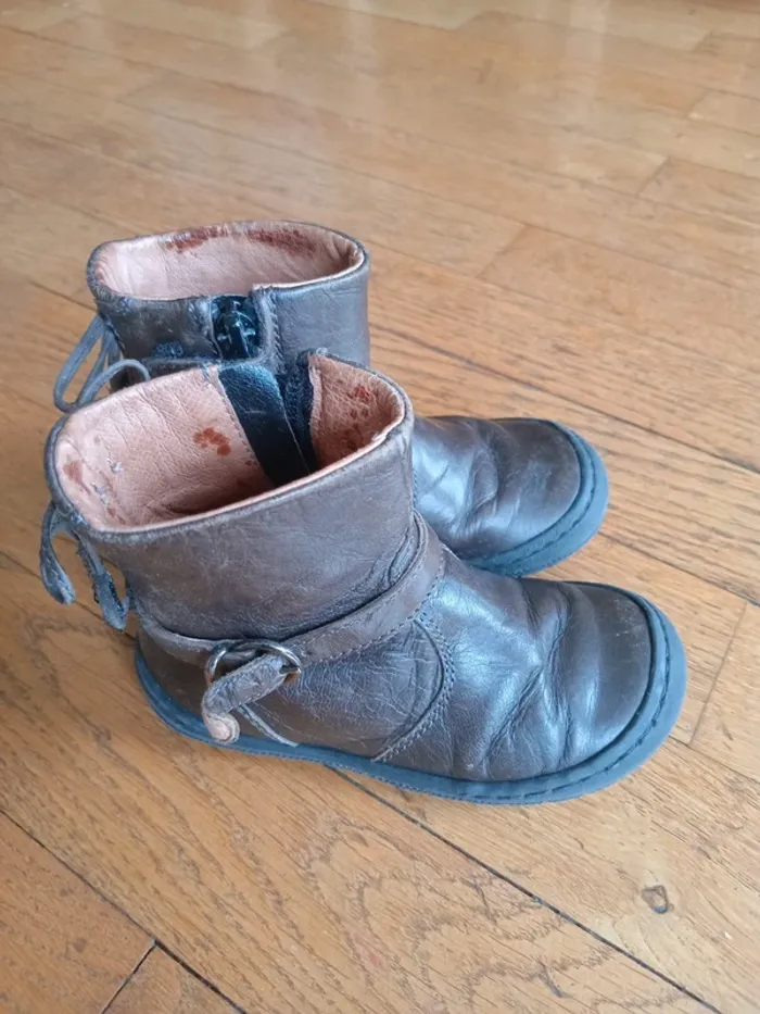 Bottines cuir fille taille 22 FR by Romagnoli - photo numéro 3