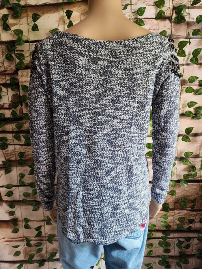 🌸T-shirt ML Gris Émilie Collection Taille 36🌸 - photo numéro 5