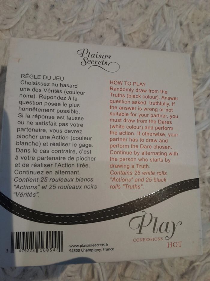 Jeu pour Adultes, Plaisirs Secrets Jeu Confessions Secrètes Soft - photo numéro 4