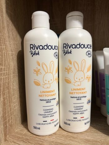 Lot de 2 Liniments Oléo-calcaires Rivadouce Bébé BIO - 500ml (Neufs) 