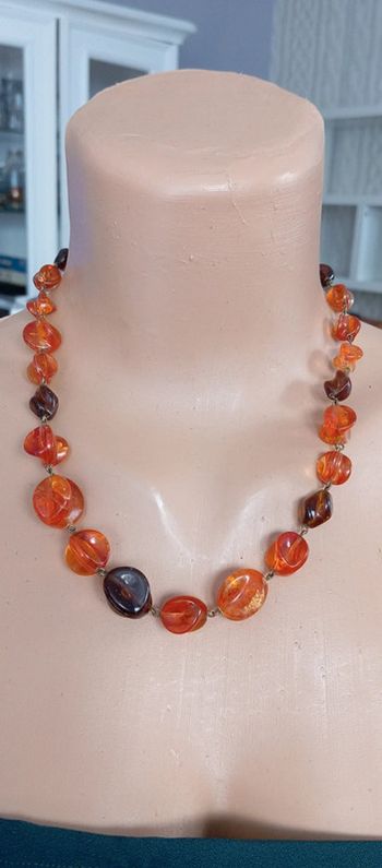 Collier vintage façon ambre