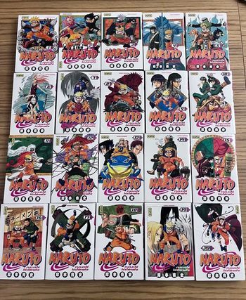 Lot de 20 mangas Naruto (numéro 1 à 20)