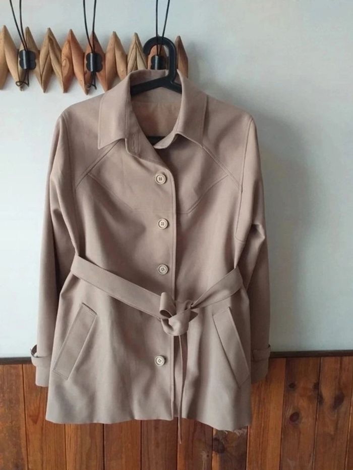 Trench marron/crème vintage - photo numéro 5