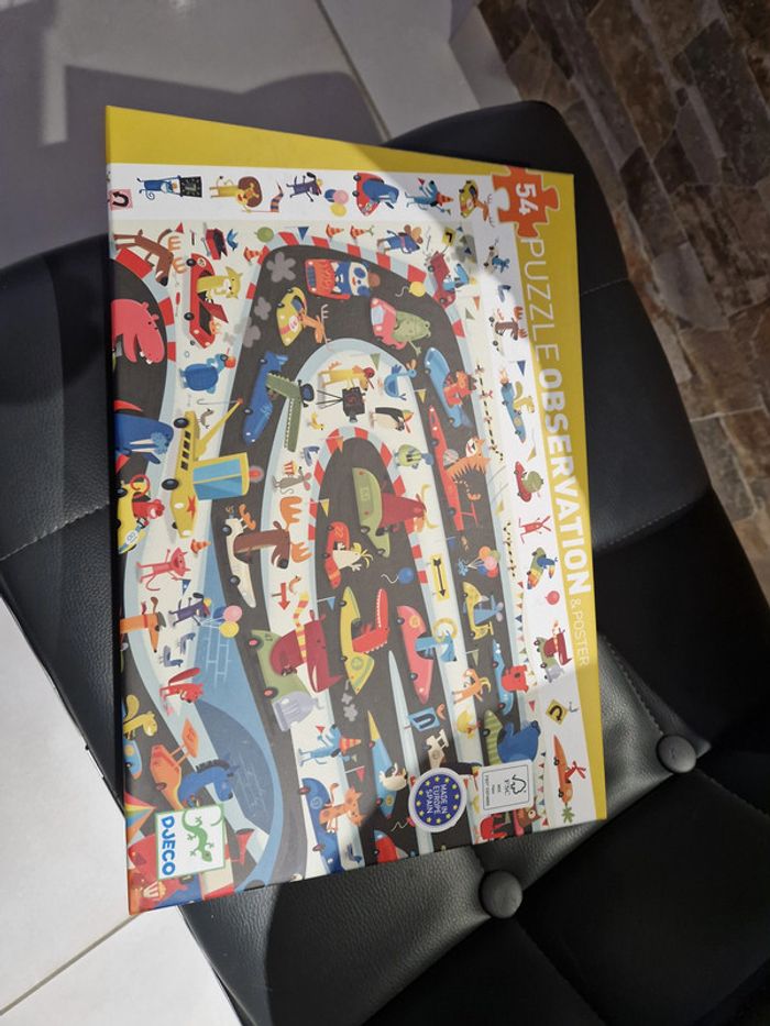 Puzzle enfant Djeco Rallye Automobile 54 pièces - photo numéro 6