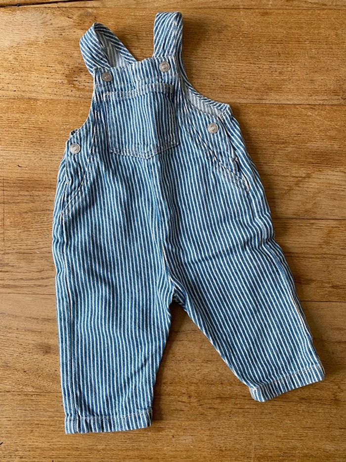 Salopette en jean à rayures Zara