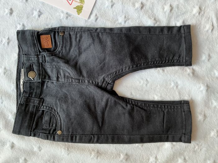 jean bleu marine taille réglable 3 mois gémo - photo numéro 3