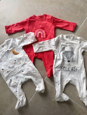 Lot de 3 grenouillères