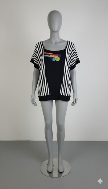 Tee shirt femme rayé noir et blanc