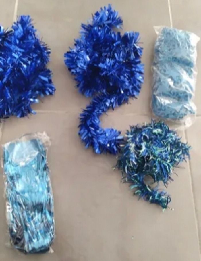 Gros lot de décorations bleu pour sapin de Noël - photo numéro 6