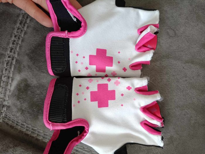 Gants blanc rose B TWIN taille 3 ans - photo numéro 2