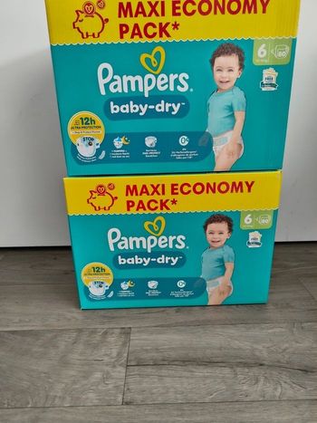 2 carton couche pampers taille6