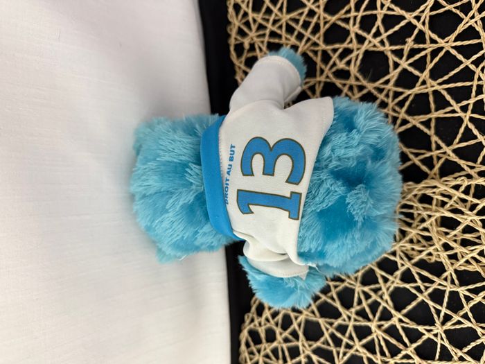 Peluche ours bleu Football OM DROIT AU BUT - photo numéro 4