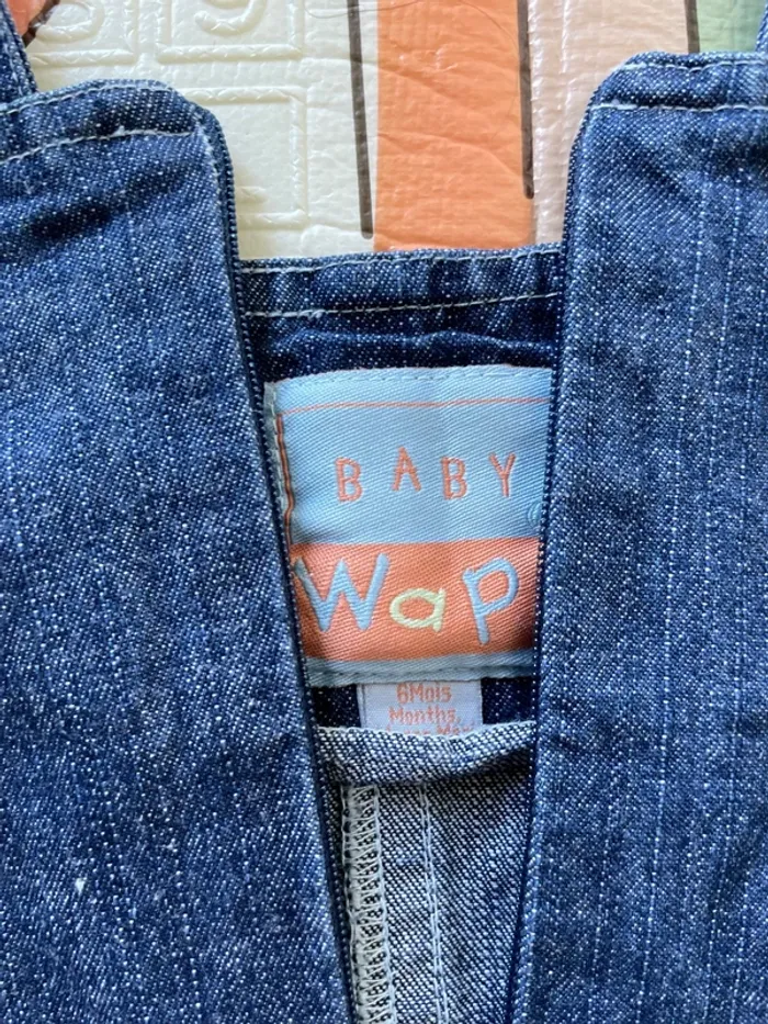 Lot 2 robes jeans et short bébé fille 6 mois - photo numéro 2