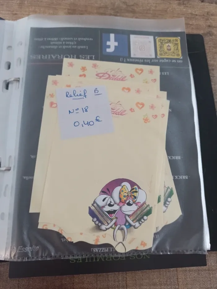 Feuille Diddl relief 18 0,40€