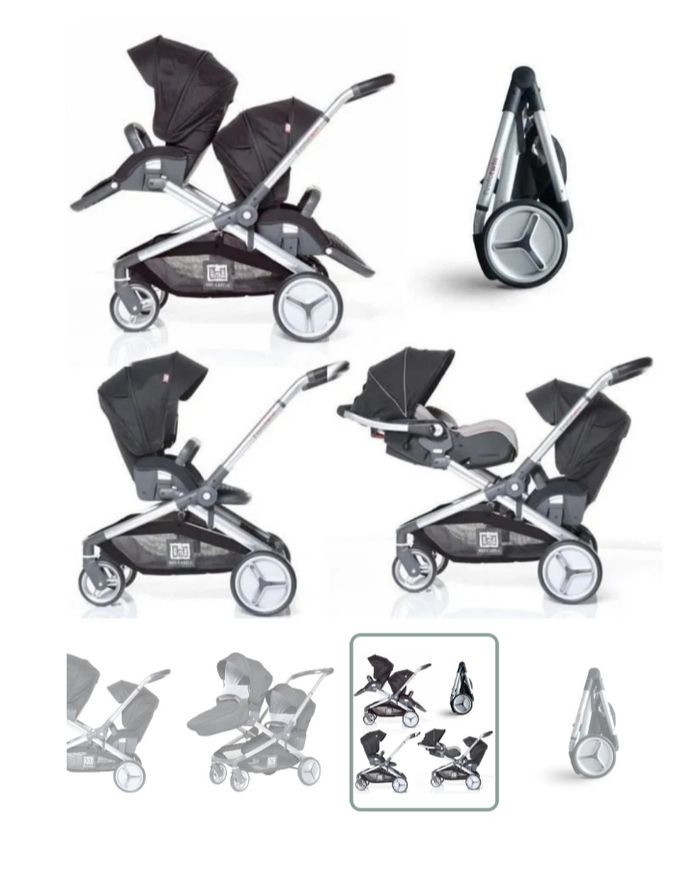 Poussette double avec cosys