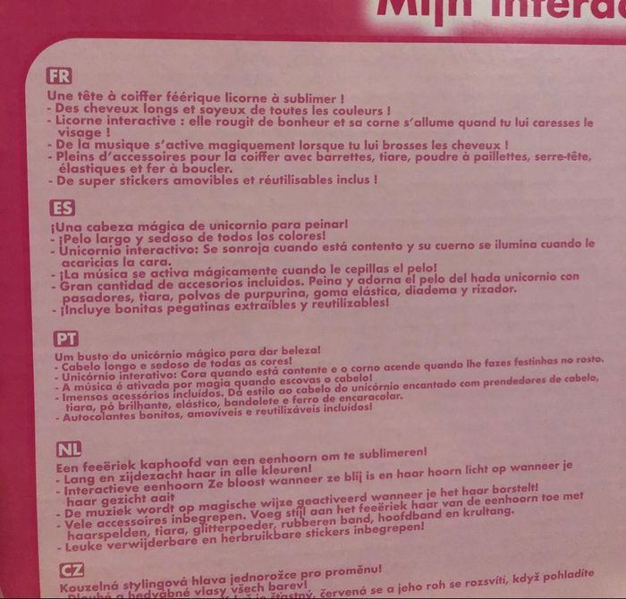 Tête à coiffer licorne interactive lexibook - photo numéro 6
