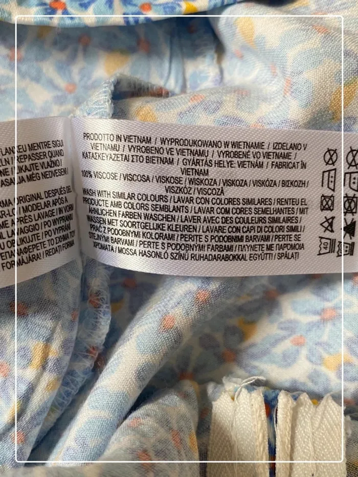 Mini-jupe satinée fleurie bleue Primark - photo numéro 7