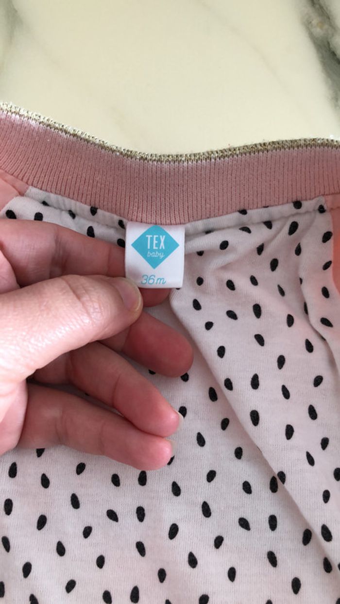 Veste tex rose pâle saumon 36 mois - photo numéro 4