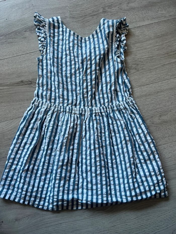 Robe bleue et blanche lignée - taille 122/128