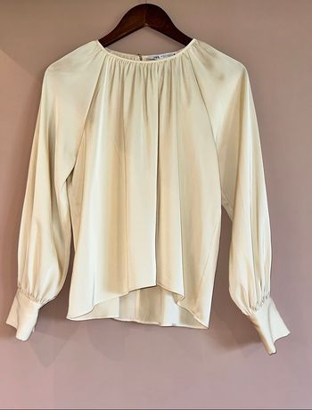 Chemisier - Blouse beige/crème Chic Zara taille XS