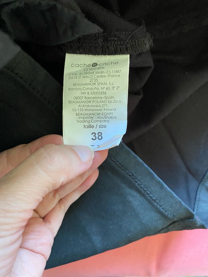 Mini jupe en jean noire cache cache taille 38 - photo numéro 4
