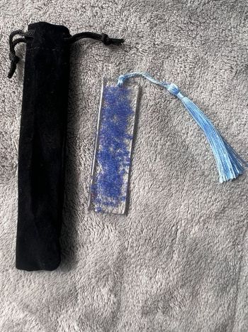 Petit marque page - bulle - boule - bleu - transparent