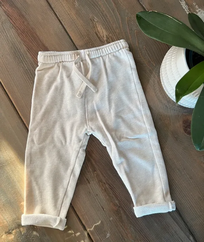 Pantalon jogging habillé Kiabi beige