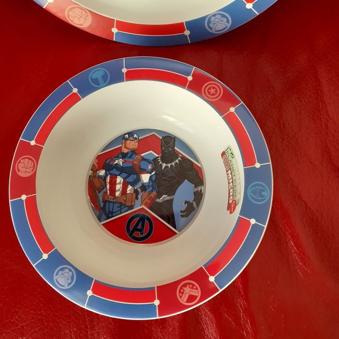 Repas enfant:Assiette & Bol Avengers *plastique micro-ondable - photo numéro 3