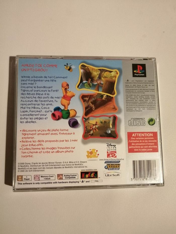Jeu de PS1 : Winnie L'ourson, la chasse au miel de Tigrou - photo numéro 3