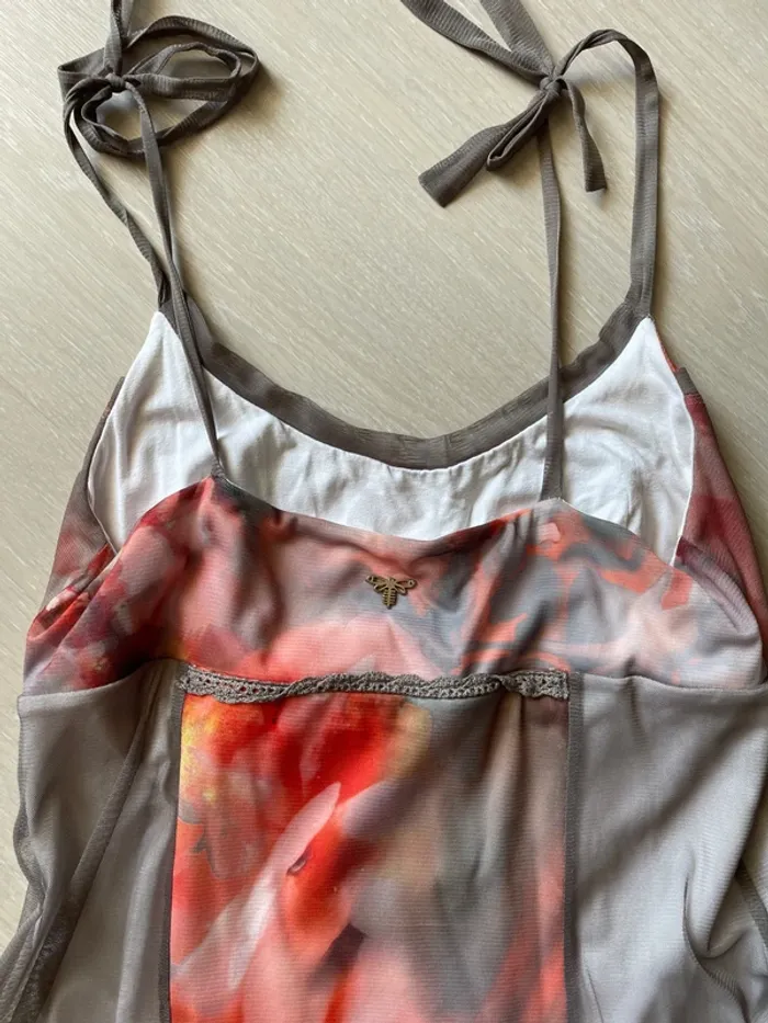 Robe légère - gris et orange - photo numéro 3