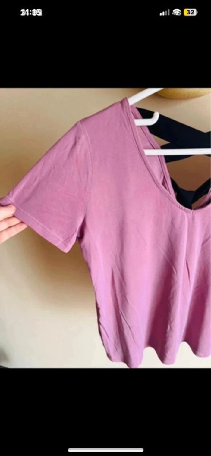 Sublime tee-shirts kiabi rose laçage dos taille M - photo numéro 5