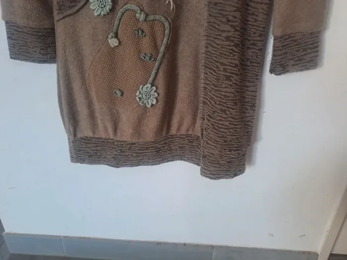 Pull long marron Rose Bleue Taille S/M - photo numéro 5