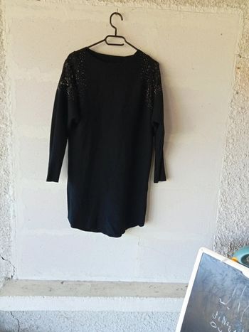 Tunique noire strass femme