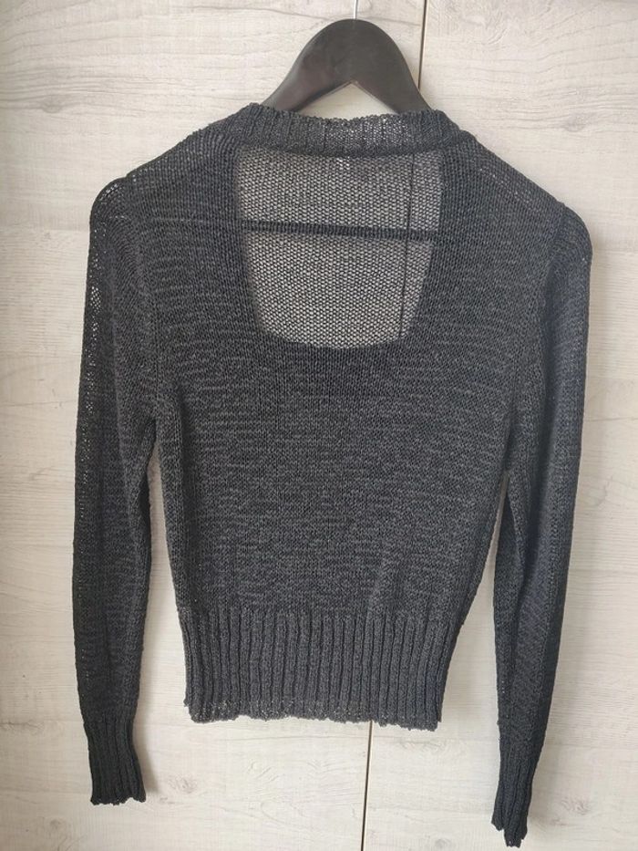 Pull noir M maille - photo numéro 3