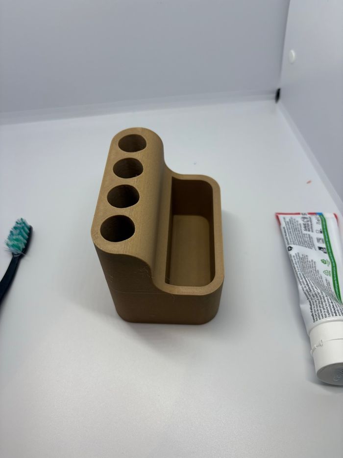 Porte brosse à dent finition bois - photo numéro 4