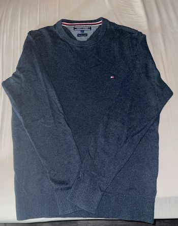 Pull Tommy Hilfiger gris foncé col rond taille S