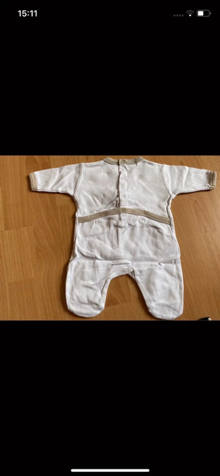 Lot de 4 pyjamas/grenouillères d’été T. naissance garçon TBE - photo numéro 8