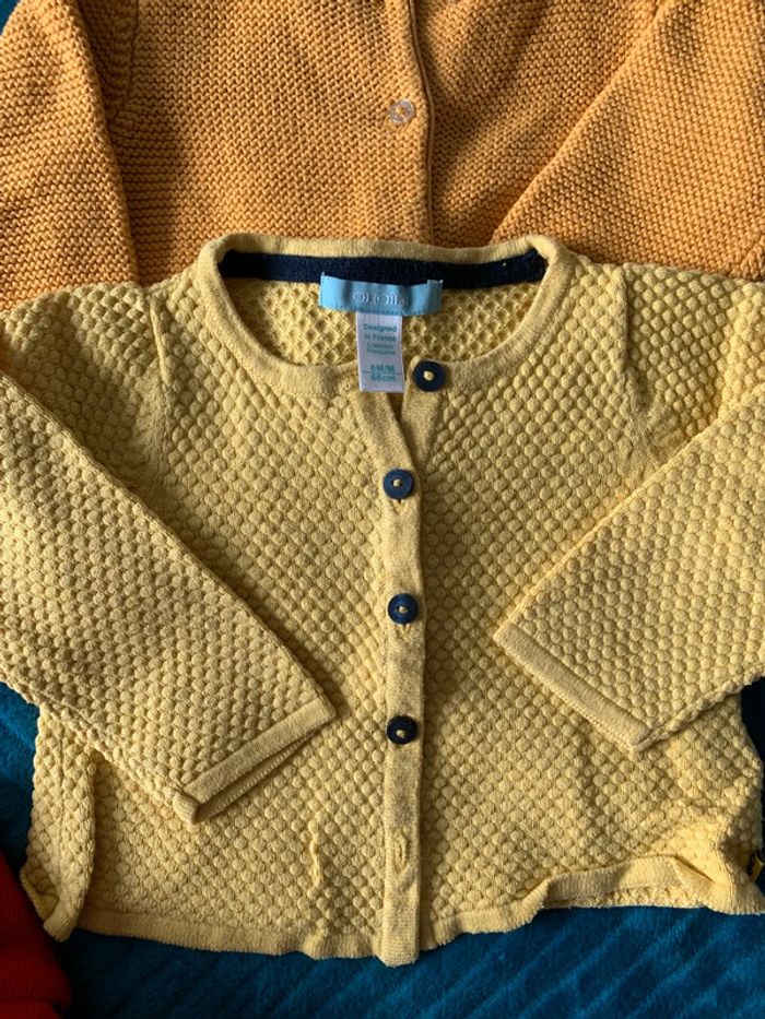Lot 4 gilets fille 6 mois - photo numéro 5