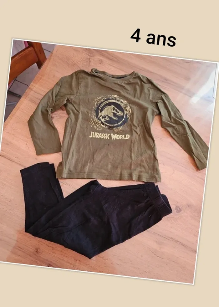Pyjama dinosaure jurassic world 4 ans garçon