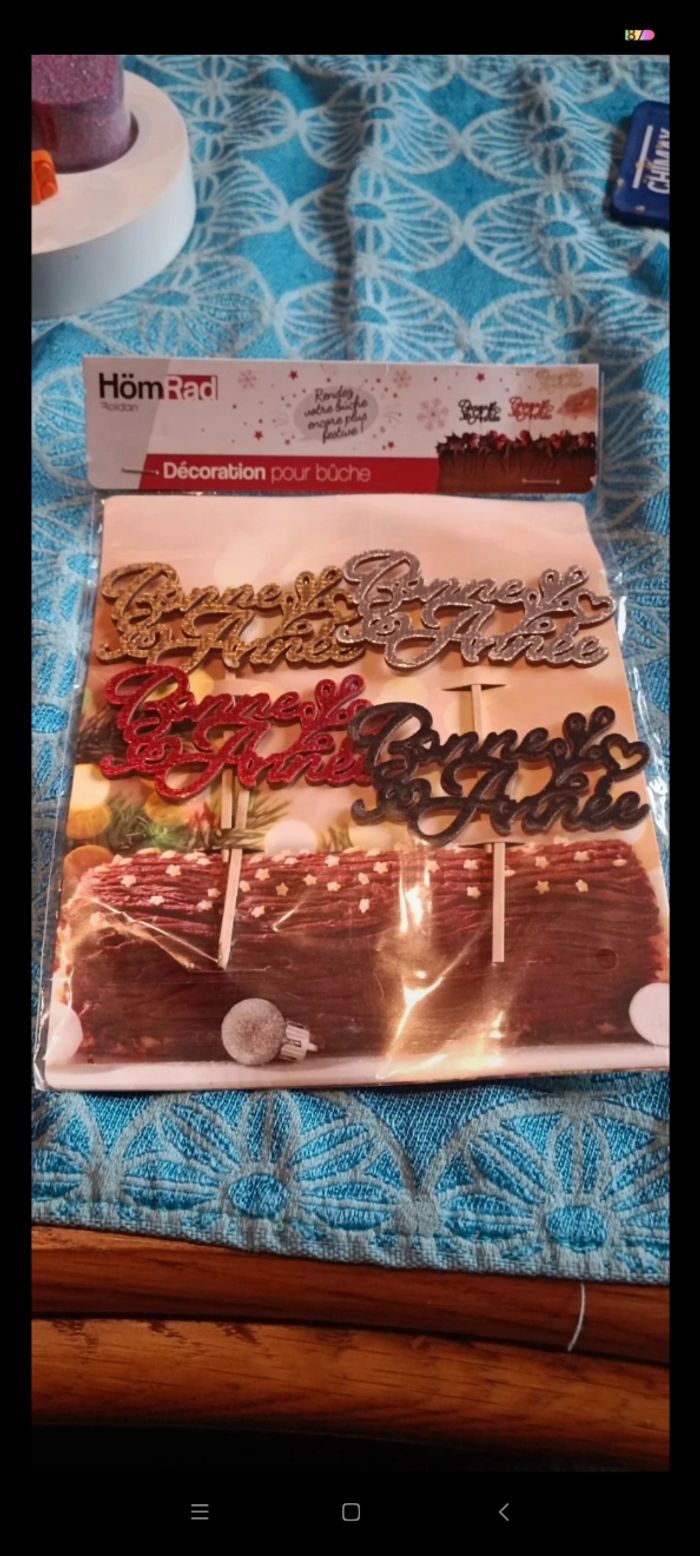 Décoration pour bûche de Noël