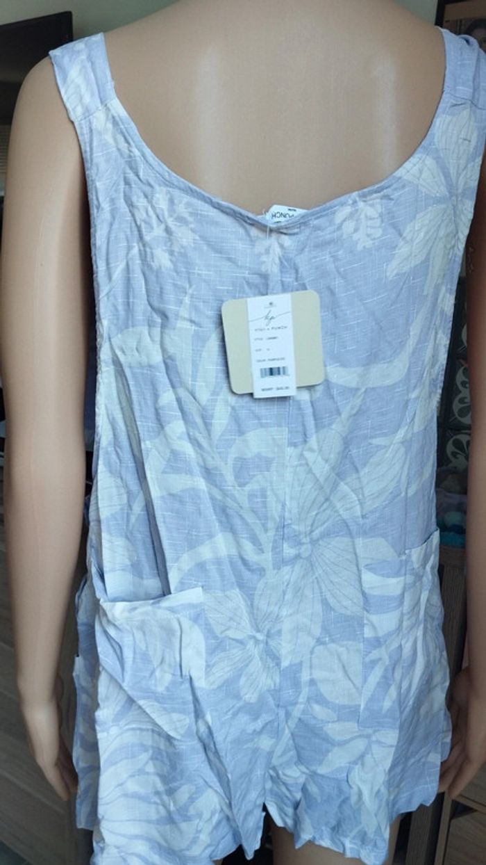 Combishort lilas et blanc kiwi + punch taille m femme - photo numéro 7
