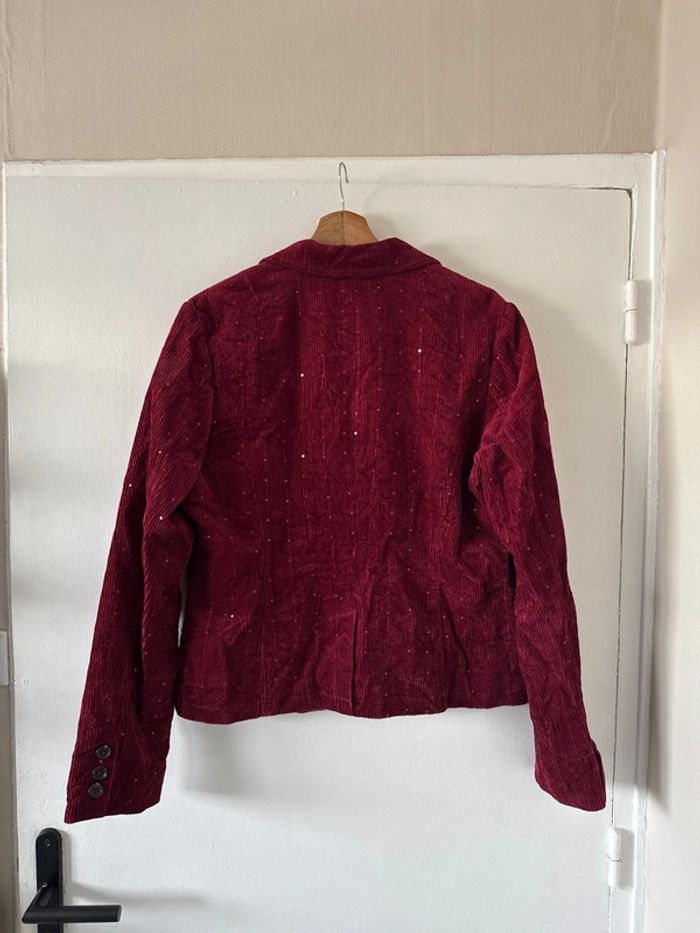 Veste en velours côtelé American Eagle bordeaux – Taille L – Très bon état - photo numéro 9