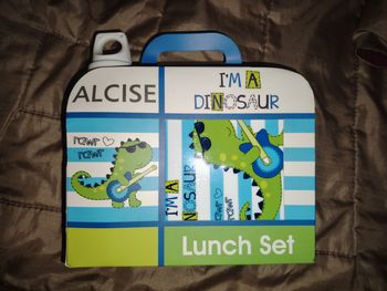 Lunch set boîte + gourde dinosaure alcise