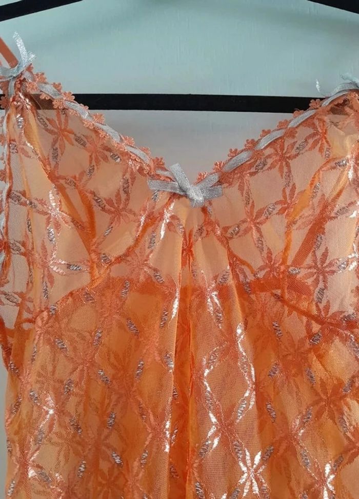 Nuisette couleur Orange et argentée, taille XL, Marque Sanselle - photo numéro 3