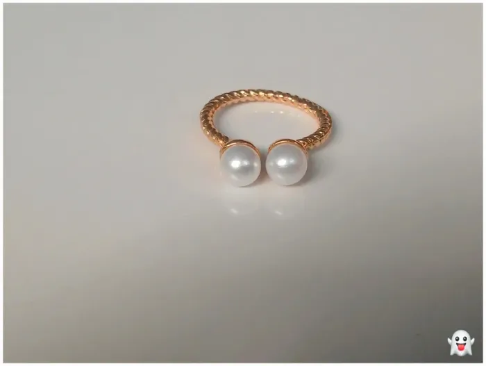 Bague dorée en acier inoxydable