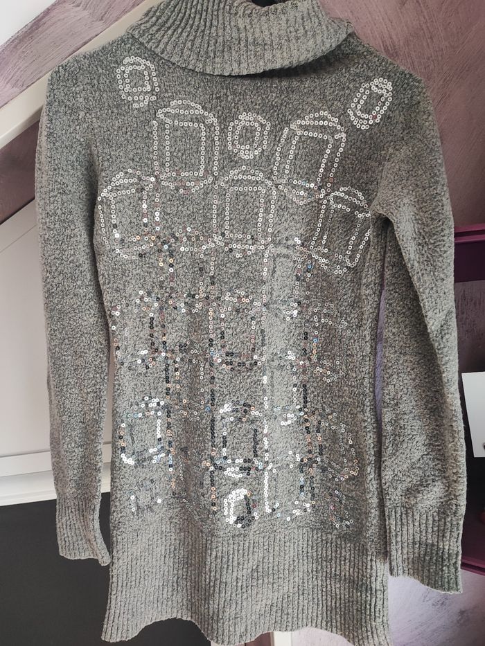 Robe pull col roulé