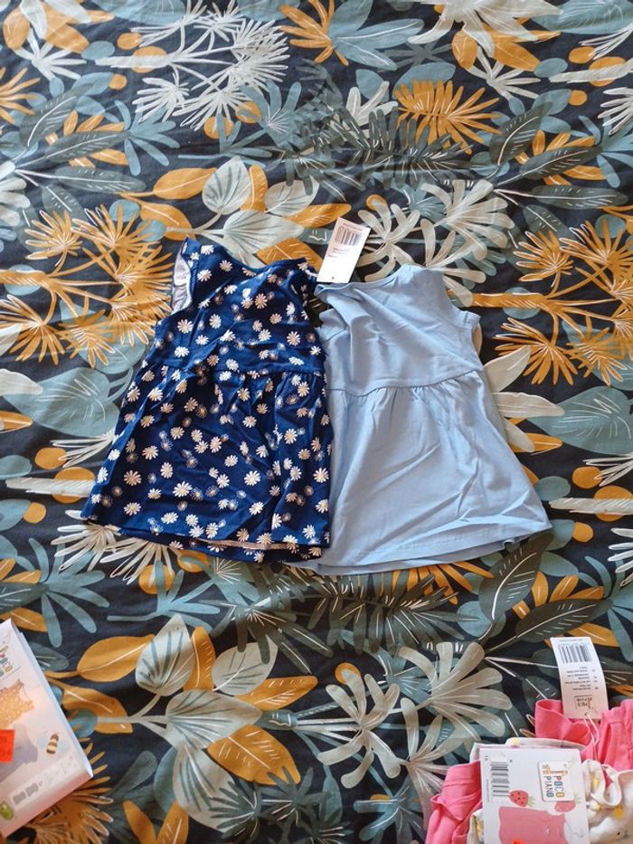 Lot 2 robes fille été 3-6 mois pocopiano neuves. - photo numéro 3