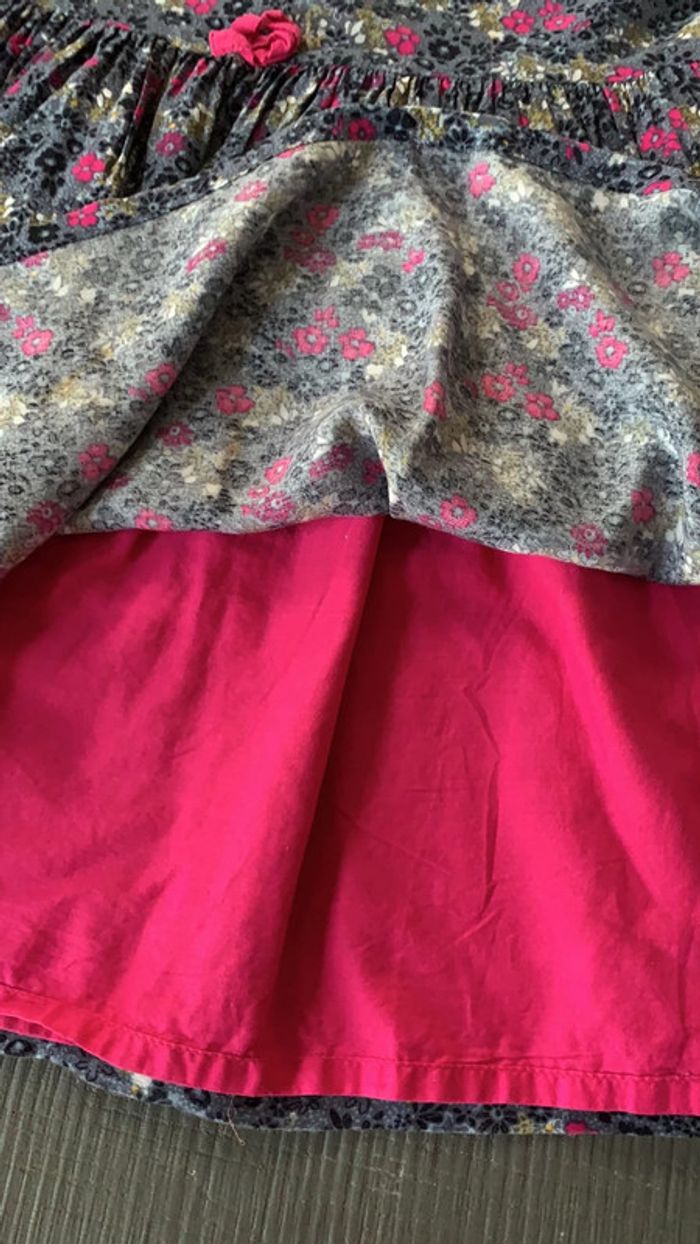 Robe grise fleurie 8/9 ans Esprit - photo numéro 7