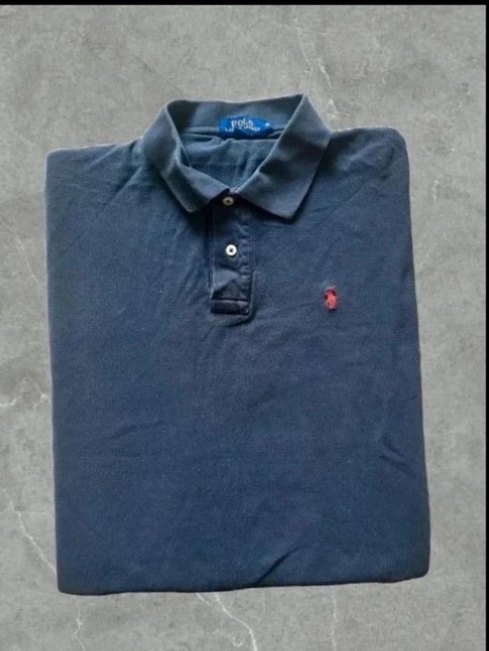 Polo  Ralph  Lauren Bleu Marine  Logo Brodé  100 % Coton  Taille XL