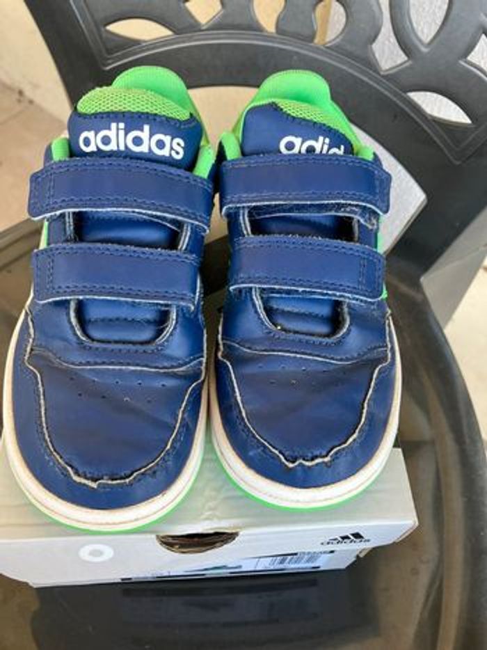 Basket adidas Hoops 3.0 bleu et vert taille 29 - photo numéro 5